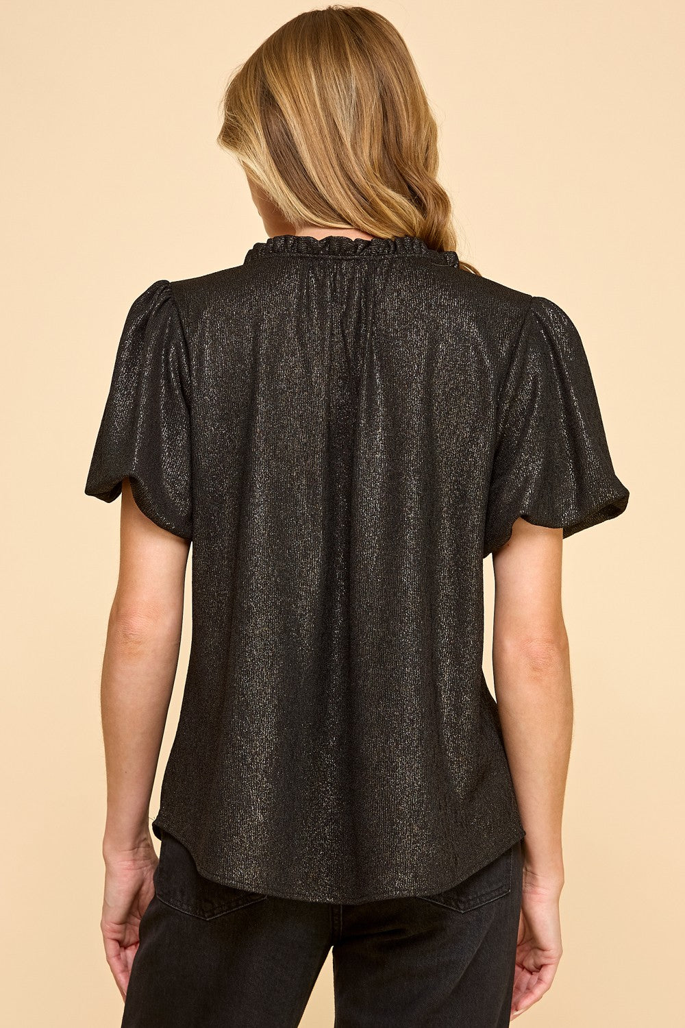 So Shiney Puff Short Sleeve Top