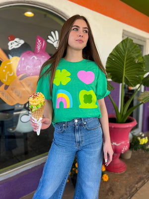 Lucky Charm Green Graphic Tee