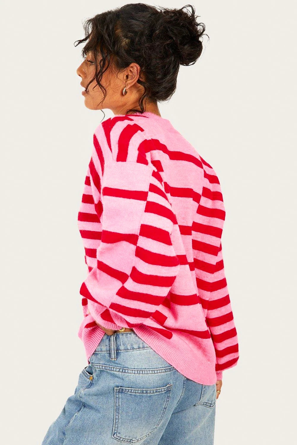 Rosie Striped Long Sleeve Sweater Top