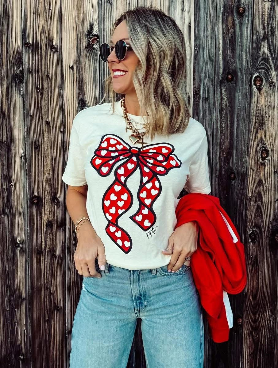 Big Heart Bow Graphic Tee