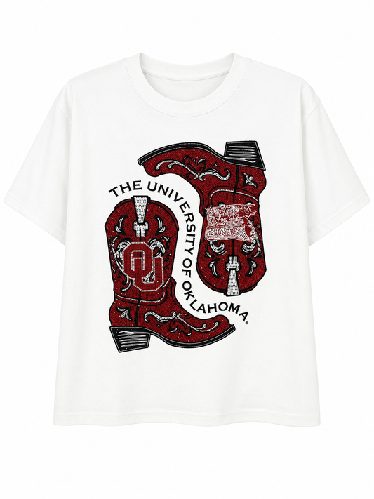 BB Stadium White OU Boots/Stones Top