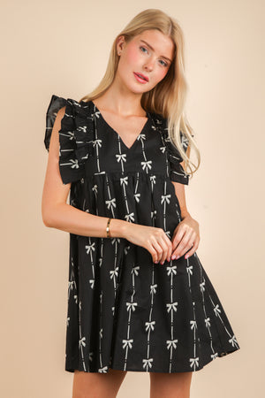 Blissful Bow Print Dress