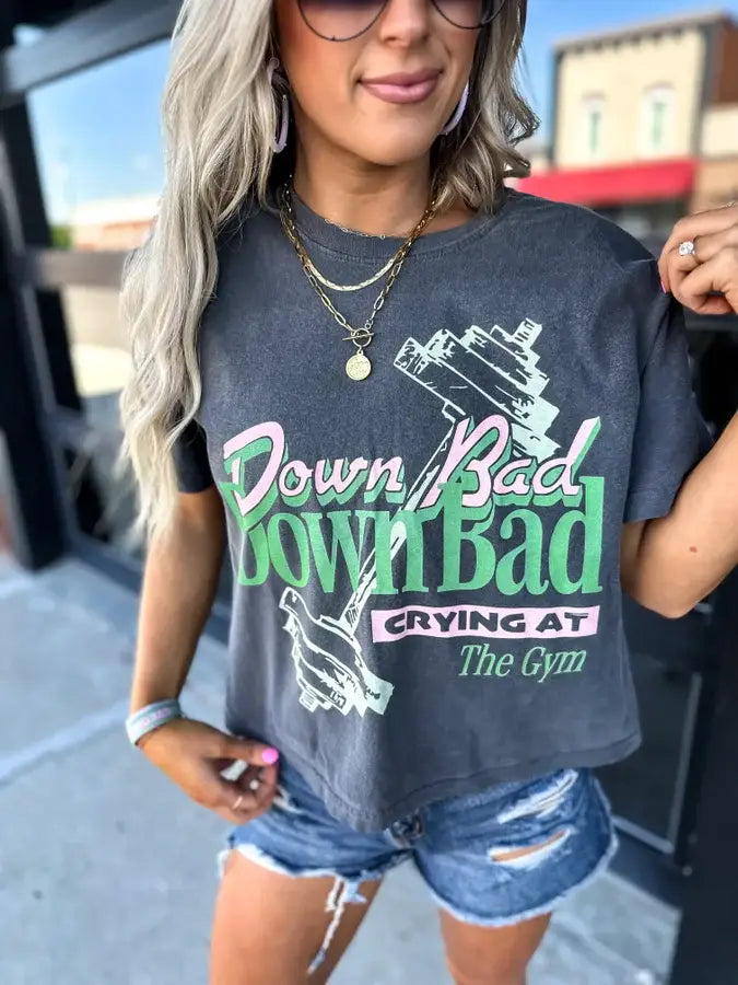 Down Bad Boxy Fit Graphic Tee