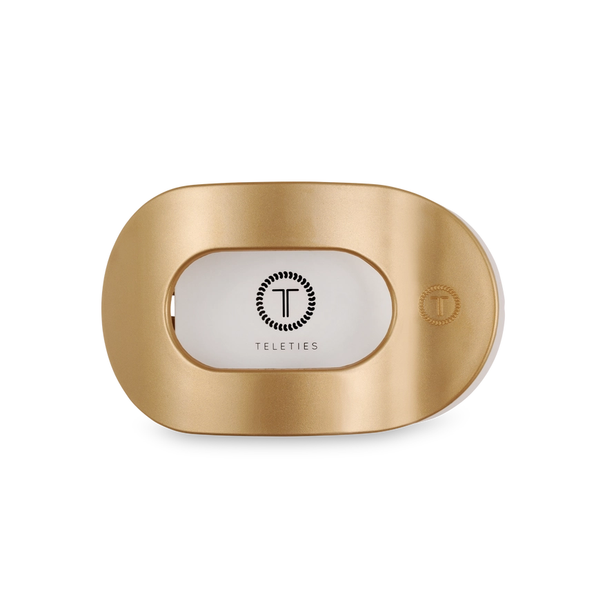 TELETIES Round Flat Hair Clip-Medium