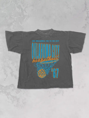 90's Oklahoma City Basketball Oversized Graphic Tee