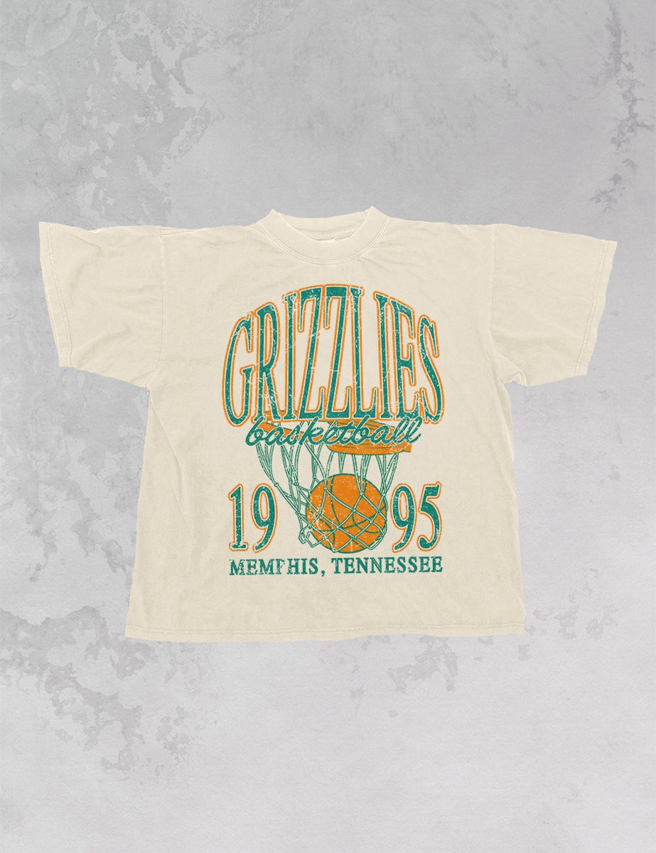 Vintage 90’s Grizzlies, Memphis Basketball Oversized Graphic Tee