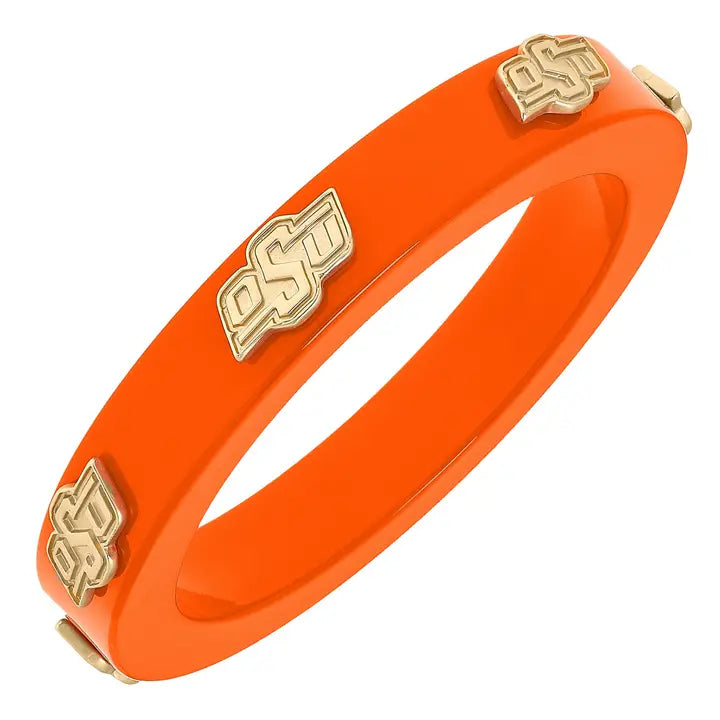 Oklahoma State Cowboys Resin Logo Bangle in Orange