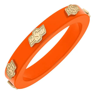 Oklahoma State Cowboys Resin Logo Bangle in Orange