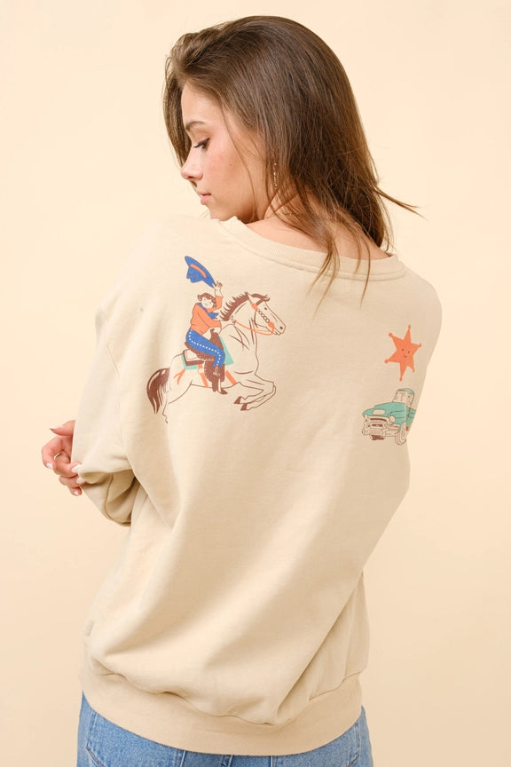 Western Graphic Howdy Sweatshirt