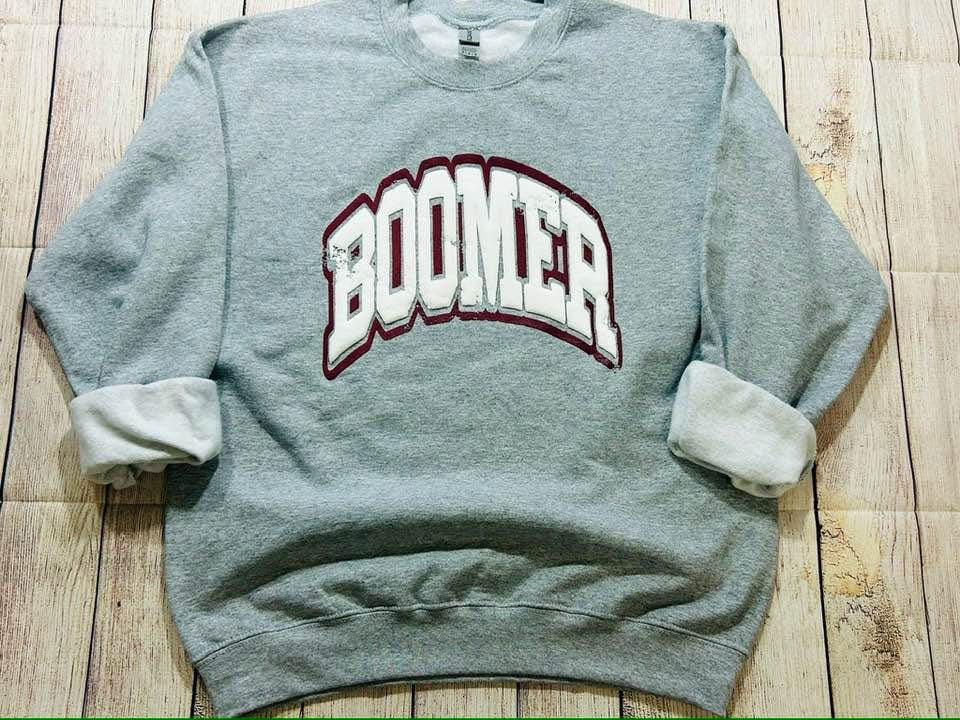 Gray Puff Boomer Sweatshirt