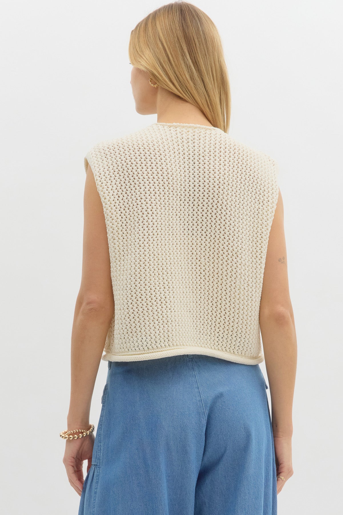 Goldie Button Sweater Vest