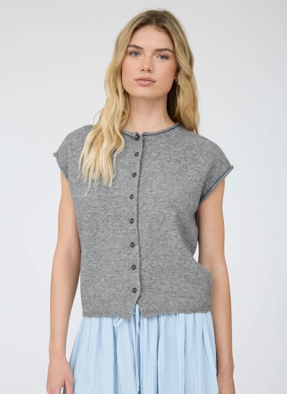 Raw Edge Sleeveless Sweater