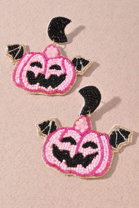 Fright Night Seed Bead Earrings