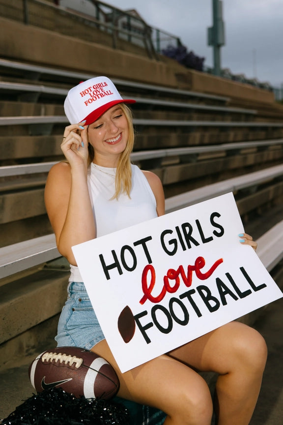 Hot Girls Love Football Trucker Hat