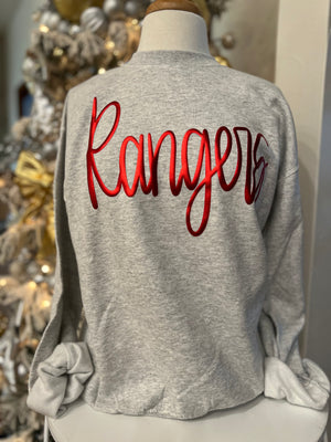 Metallic Script Red Rangers Sweatshirt