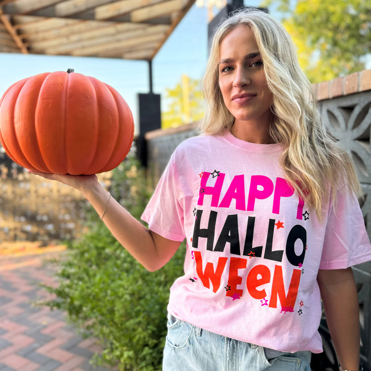 Pink Halloween Graphic Tee