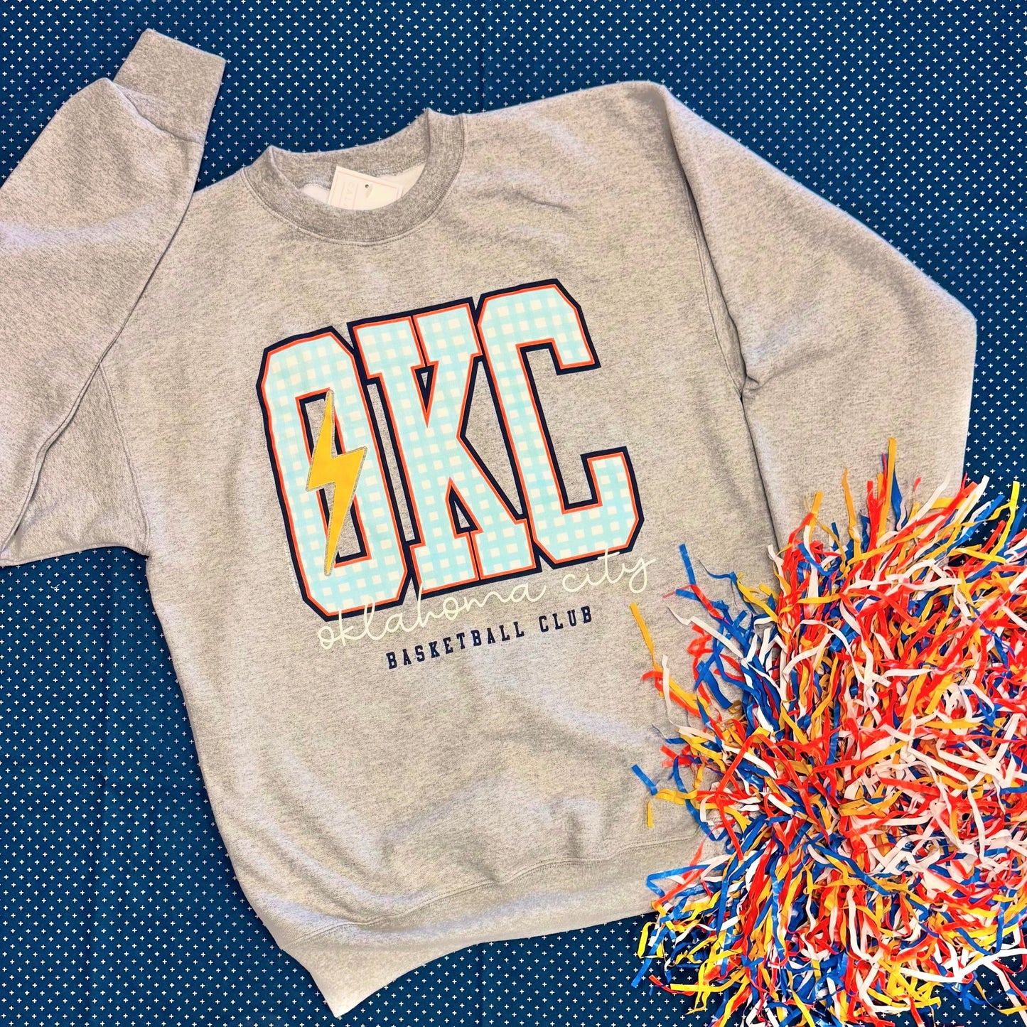 OKC Gingham Sweatshirt