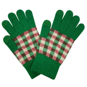 Two Tone Checkered Gloves