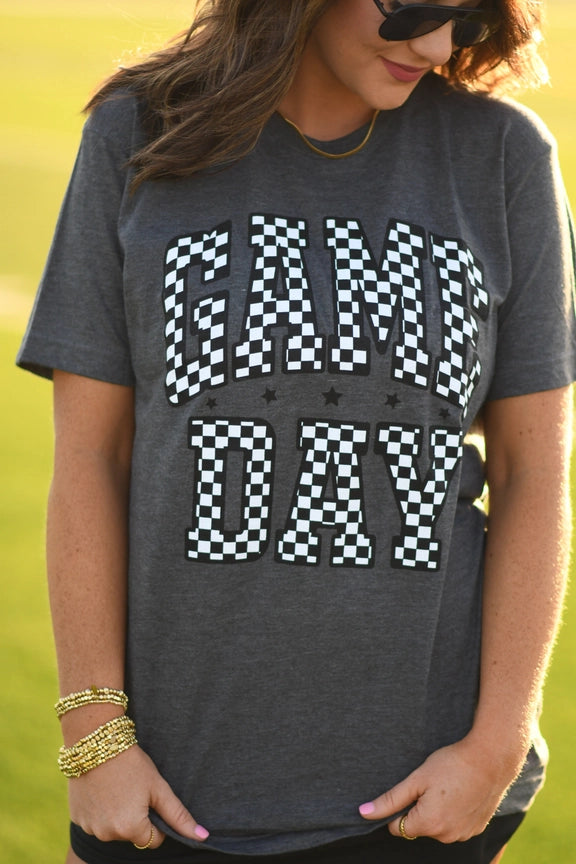 Game Day Checkered Graphic Tee