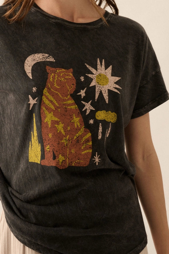 Starry Tiger Vintage Washed Graphic Tee