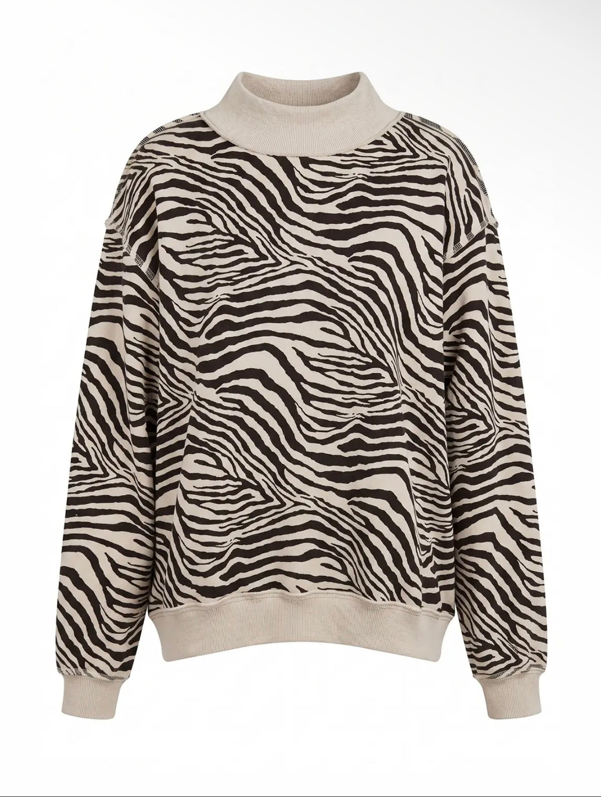 Bucketlist Zebra Mockneck Sweatshirt