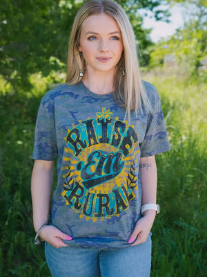 Raise 'Em Rural Camo Graphic Tee