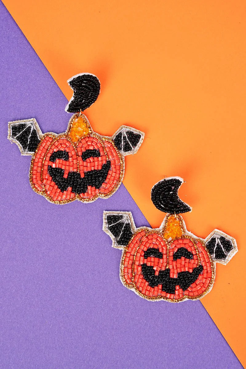 Fright Night Seed Bead Earrings