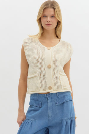 Goldie Button Sweater Vest