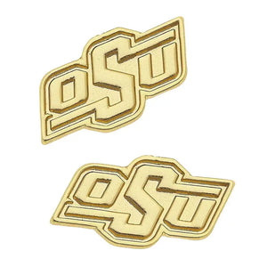 Oklahoma State Cowboys 24K Gold Plated Stud Earrings