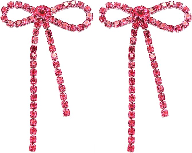 Rhinestone Bow Earrings