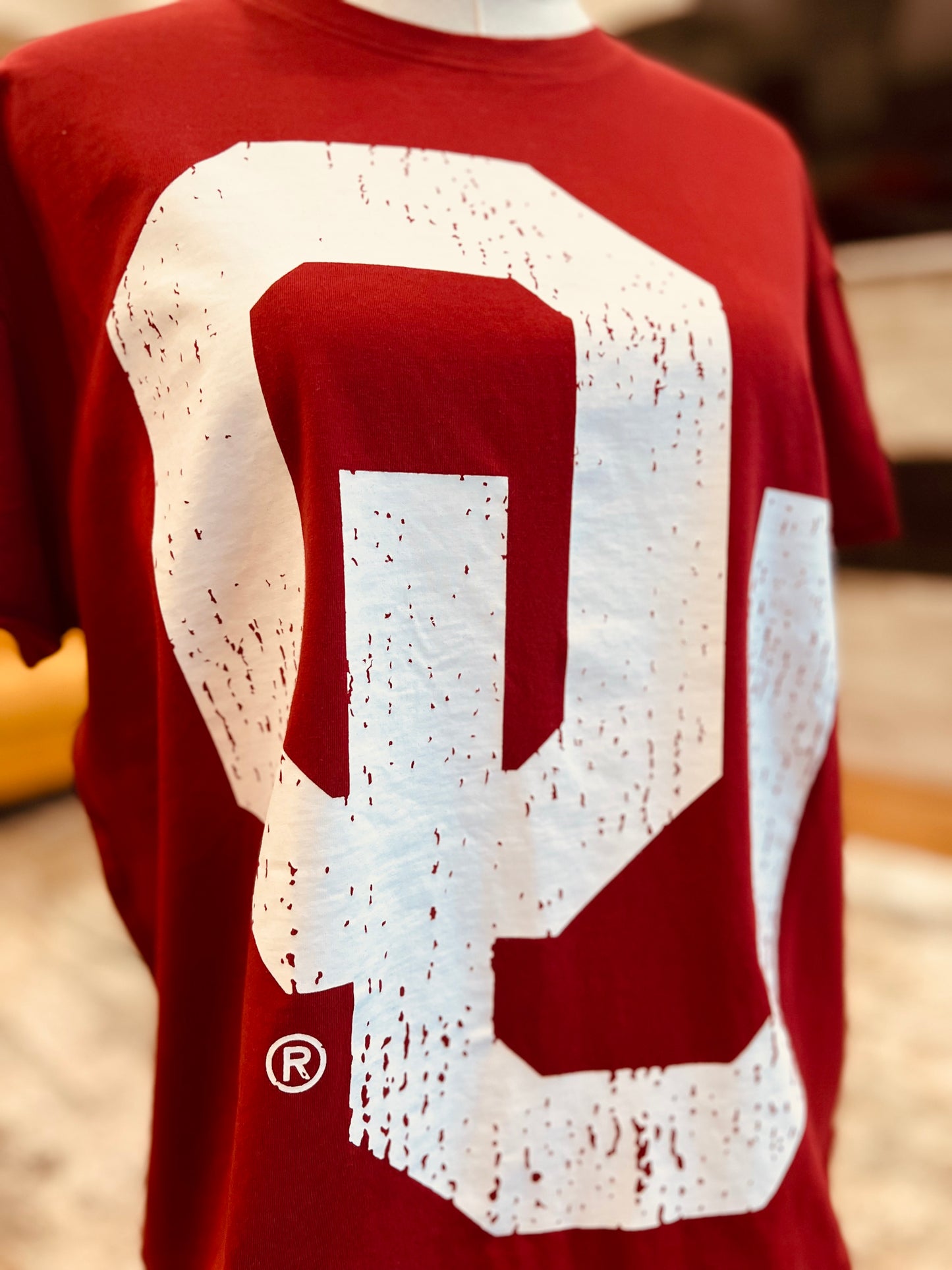 BB Big OU Crimson Oversized Graphic Tee