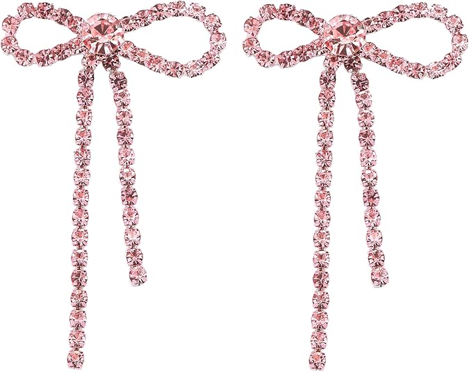 Rhinestone Bow Earrings