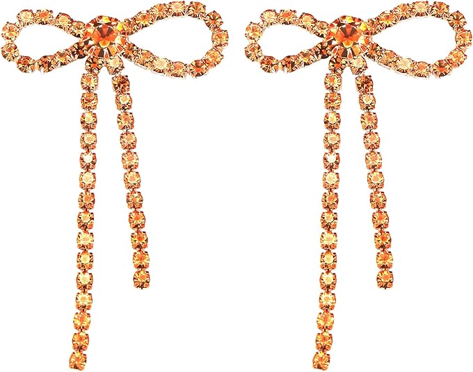 Rhinestone Bow Earrings