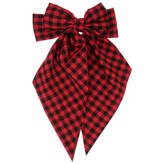 Plenty Plaid Bow Hair Clips