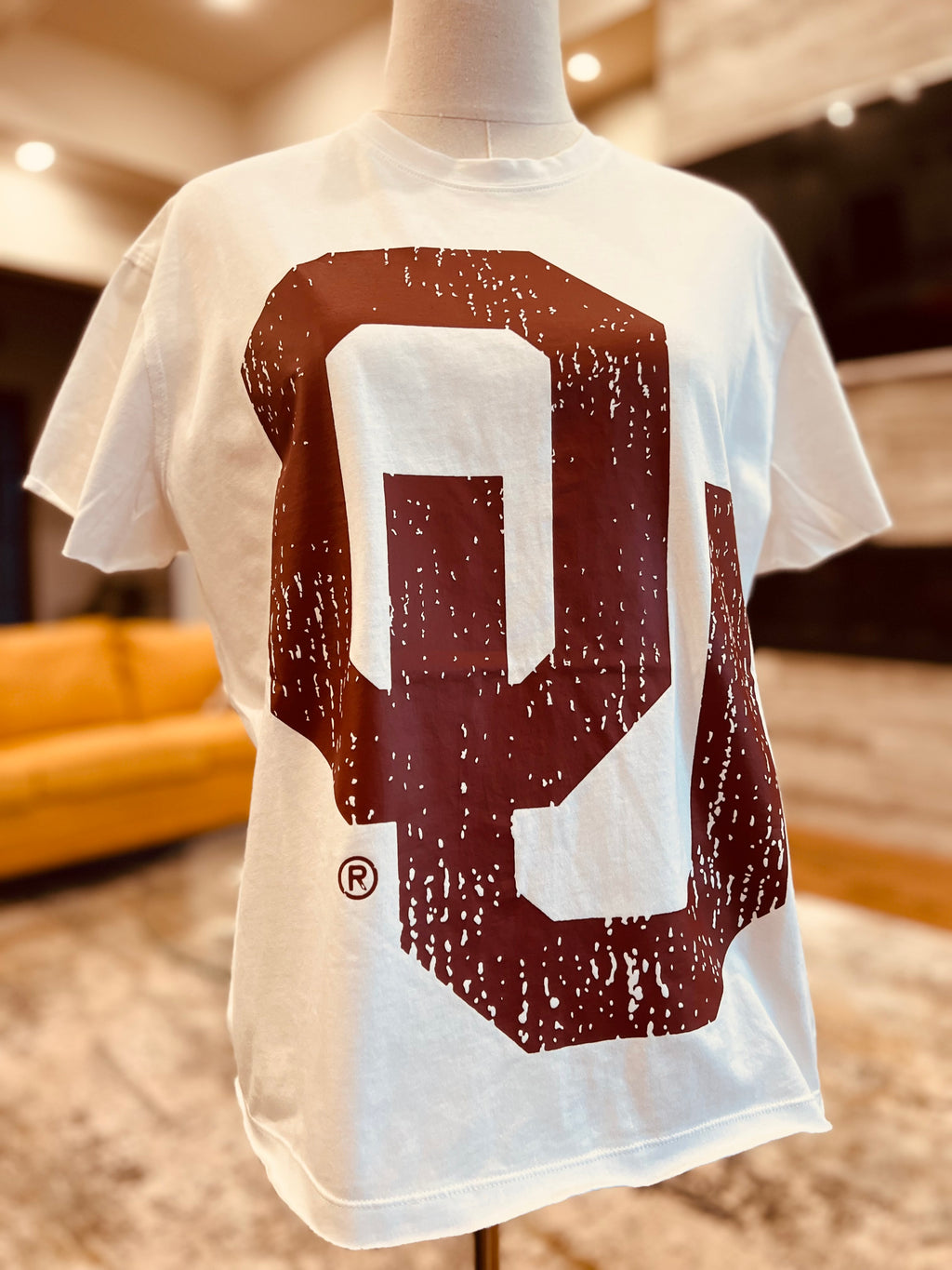 Big OU Graphic Print Top