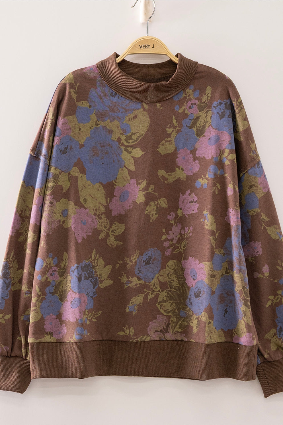 Floral Print Sweatshirt Top