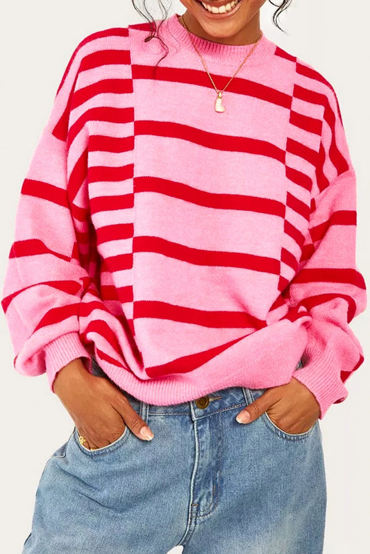 Rosie Striped Long Sleeve Sweater Top