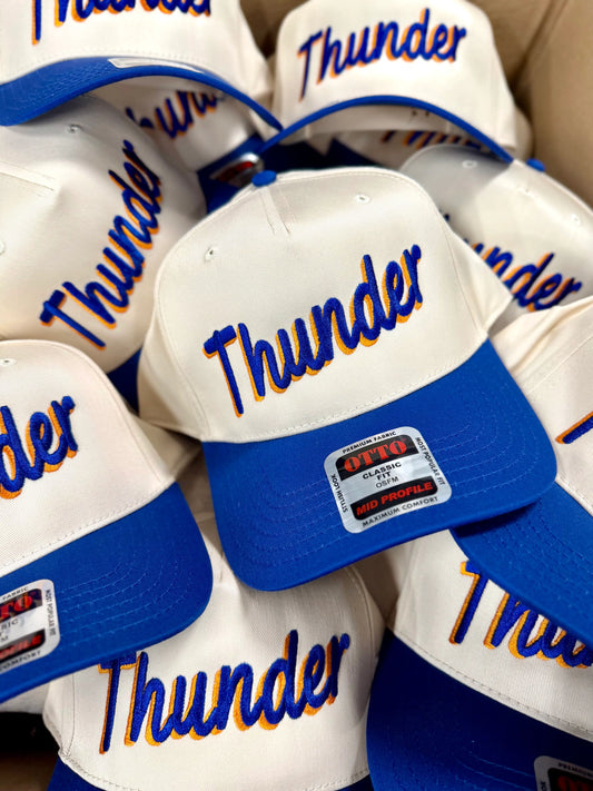 Two Tone Thunder Embroidered Trucker Hat
