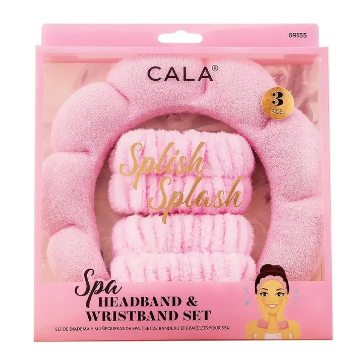 CALA SPA HEADBAND AND WRISTBAND SET