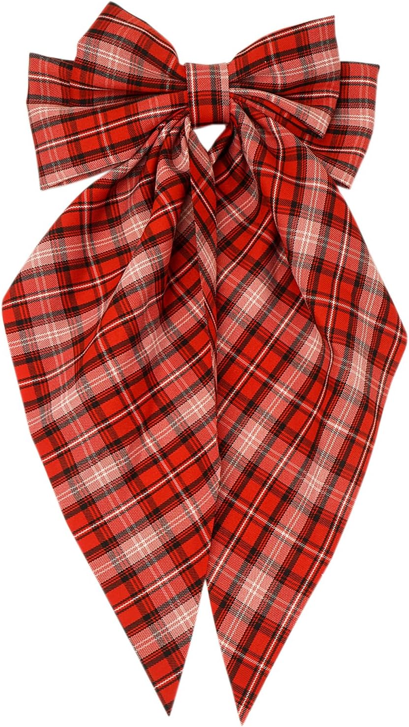 Plenty Plaid Bow Hair Clips