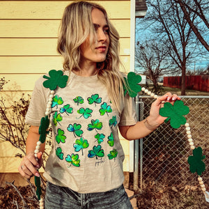 Watercolor Shamrock Graphic Tee