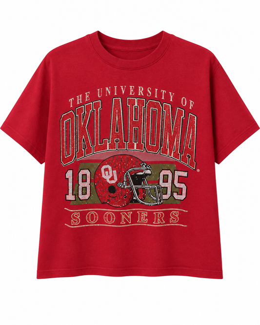 BB Stadium Crimson OU Helmet/Stones Top
