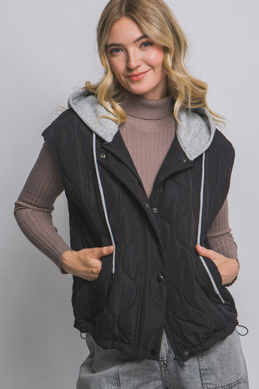 Cozy Hooded Quilted Vest