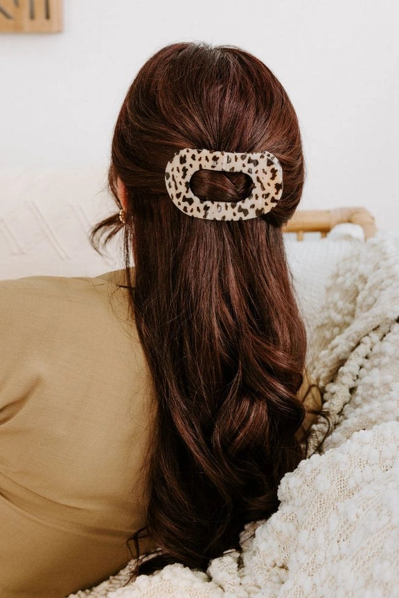 TELETIES Round Flat Hair Clip-Large