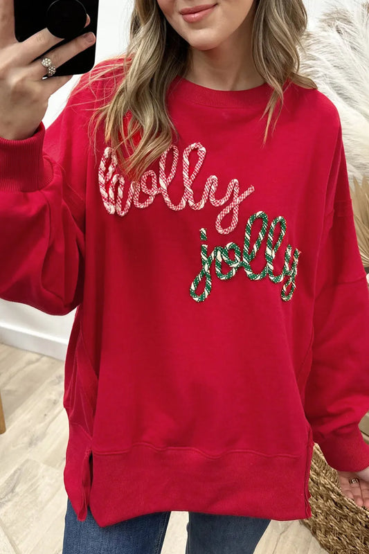 Holly Jolly Twist Rope Sweatshirt