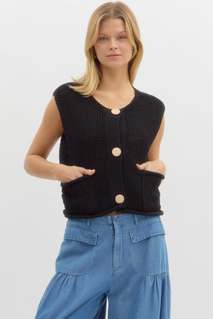 Goldie Button Sweater Vest