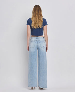 High Rise Super Wide Leg Denim