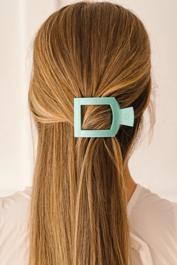 TELETIES Pearlized Square Flat Hair Clip-Small