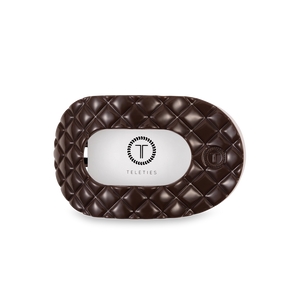 TELETIES Round Flat Quilted Hair Clip-Medium