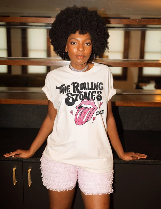Rolling Stones Valentine's Day XOXO Thrifted Graphic Tee